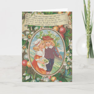 Antikes eigenartiges Valentinsgeschenk, viktoriani Karte