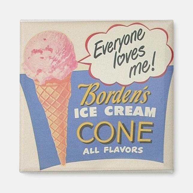 antikes Eiscreme-Schild Magnet (Vorne)