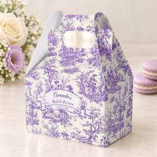 Antikes Elegantes Lila Toile Monogramm Muster Geschenkschachtel