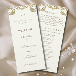 Antikes Elfenbein Barock Hochzeitsprogramm Christl Programm