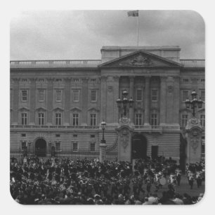 Antikes England London Alte Garde Buckingham Palac Quadratischer Aufkleber