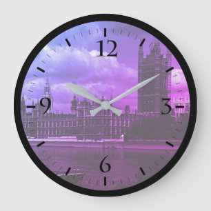 Antikes England London Parlamentshäuser Große Wanduhr