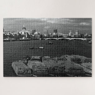 Antikes England London Themse Fluss Skyline Stadt Puzzle