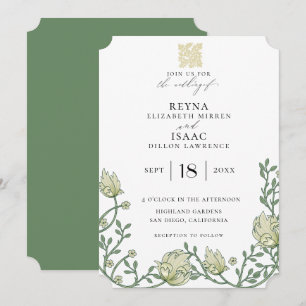 Antikes Englisch Ivy Wedding Einladung