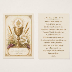 Antikes eucharistisches IHS Erstkommunion Andenken