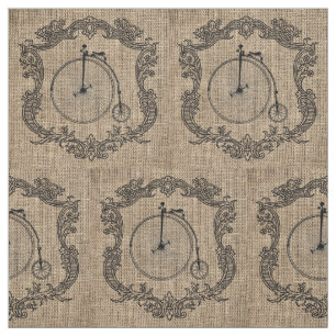 Antikes Fahrrad auf Jute Stoff