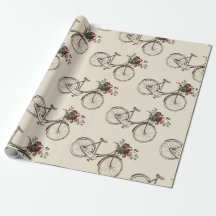 Antikes Fahrrad mit Blumenkorb