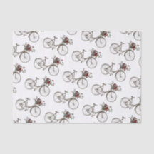 Antikes Fahrrad mit Blumenkorb