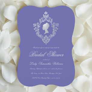 Antikes Falsches Silberwappen-Bridal-Shower im Vio Einladung