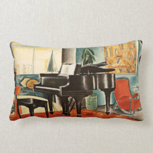 Antikes farbenfrohes Steinway-Klavier Instrumenten Lendenkissen