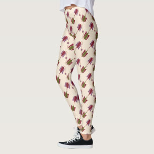 Antikes farbiges Muster Leggings