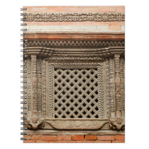 Antikes Fenster im Nasal Chowk Hof von Hanuman Notizblock