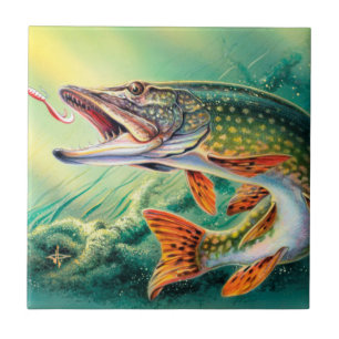 Antikes Fisch-Hausdekor-Fliesenteil Fliese