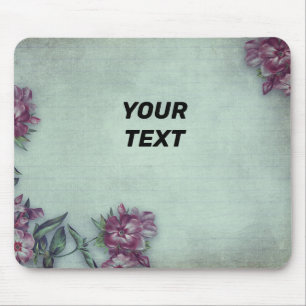 Antikes Floral mit Linien Mousepad