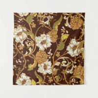 Antikes florales Barock: Magnolien, Rosen Muster.