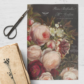 Antikes florales Dekor-Seidenpapier Seidenpapier