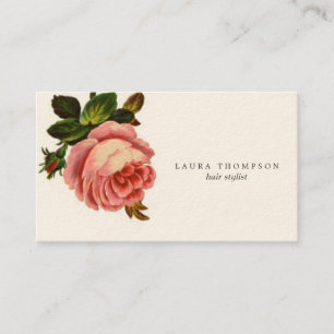 Antikes florales Frisuren-Stylisten Geschäftskarte Visitenkarte