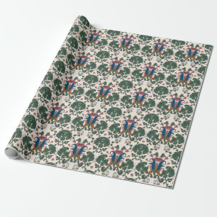 Antikes florales Renaissance-Wallpaper. Geschenkpapier