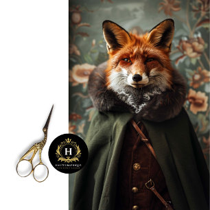 Antikes Florales Rotfuchs-Dekor im Stil von Robin  Seidenpapier