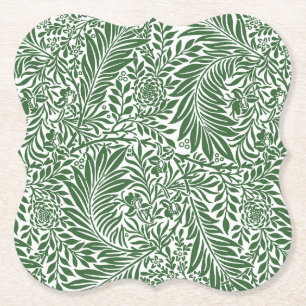 Antikes Florales William Morris Weidenzweig Grün Untersetzer
