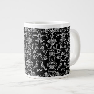 Antikes Florentiner Damast (Weiß) Jumbo-Tasse
