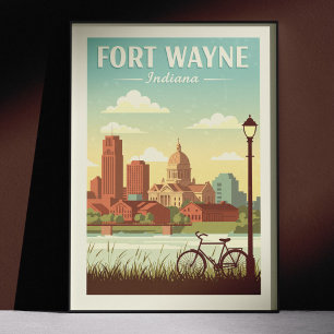 Antikes Fort Wayne Indiana Poster