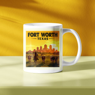 Antikes Fort Worth Texas Kaffeetasse