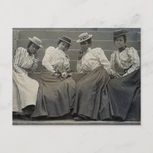 Antikes Foto afroamerikanischer Frauen Postkarte