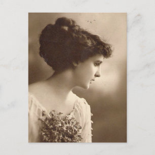 antikes Foto Damen Postkarte