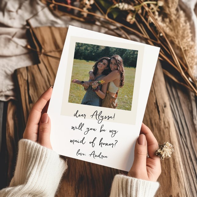 Antikes Foto handgeschriebene Brautjungfernvorschl Einladung (Von Creator hochgeladen)