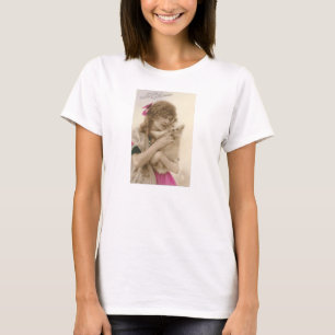 Antikes Foto Viktorianische Frau und Hund T-Shirt
