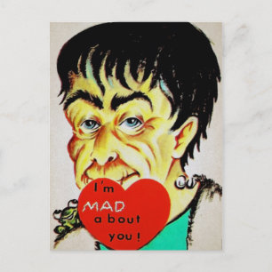 Antikes Frankenstein Valentinstagskarte Postkarte
