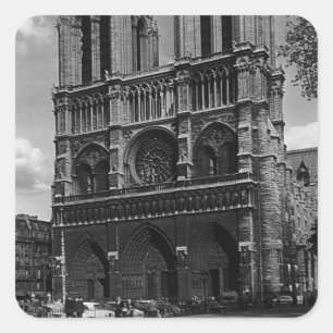 Antikes Frankreich Paris Notre-Dame-Kathedrale Quadratischer Aufkleber