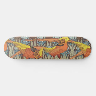 Antikes französisches Art Nouveau Natur-Vogel-Must Skateboard