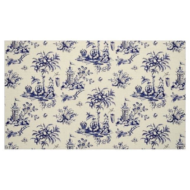 Antikes französisches Chinoiserie-Muster aus der v Stoff (Fat Quarter (45,7 x 55,9 cm))