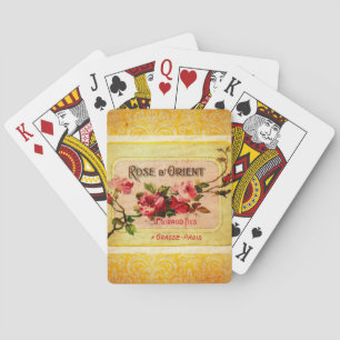 Antikes französisches Parfüm-Label Spielkarten