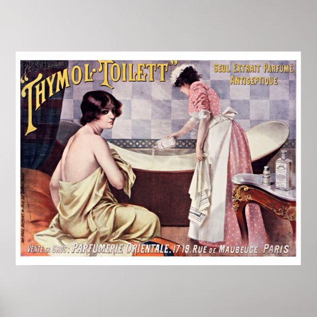 Antikes französisches Parfümwerbung aus der viktor Poster (Vorne)