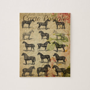 Antikes französisches Pferd Puzzle