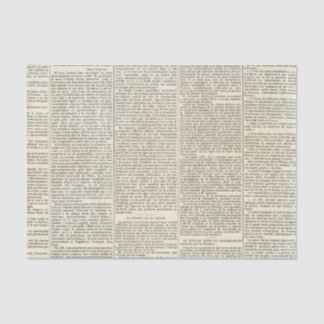 Antikes französisches Zeitung-Seidenpapier Seidenpapier