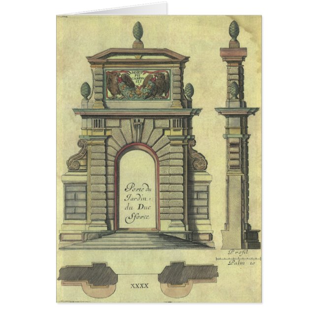 Antikes Gartentor-Tor, Renaissance-Architektur (Vorne)