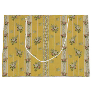 Antikes gelbes Tapetenmuster im Vintage-Stil Große Geschenktüte