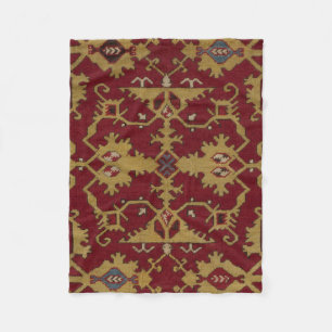 Antikes geometrisches Orientalisches Rotes Muster Fleecedecke