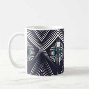 Antikes geometrisches Ornament, stilvolle Textur. Kaffeetasse