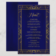 Antikes geometrisches, Royal Blue Menü