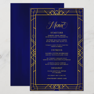 Antikes geometrisches, Royal Blue Menü