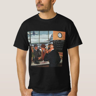 Antikes Geschäft, Leute am Airline-Schalter T-Shirt
