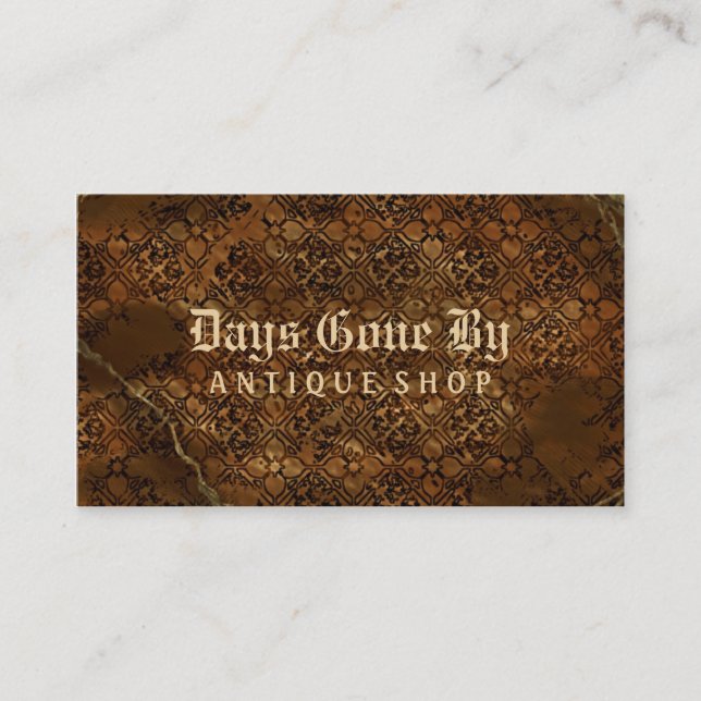 Antikes Geschäfts-Speicher-Antiken-Vintage Visitenkarte (Vorderseite)