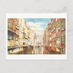 Antikes Gesicht auf dem Steiger, Rotterdam, Postkarte