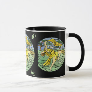 Antikes Glasmalerei-Tänzer-Mug Tasse