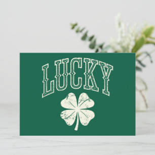 Antikes Glücksklee-St.-Patricks-Tag Einladung